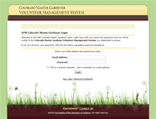 Tablet Screenshot of colorado.volunteersystem.org